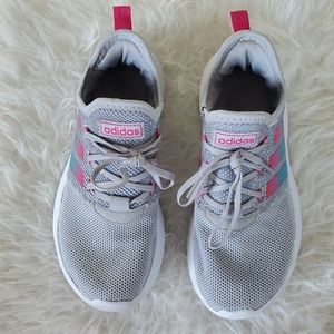 Adidas Kids Gray and Pink Sneakers Size 5